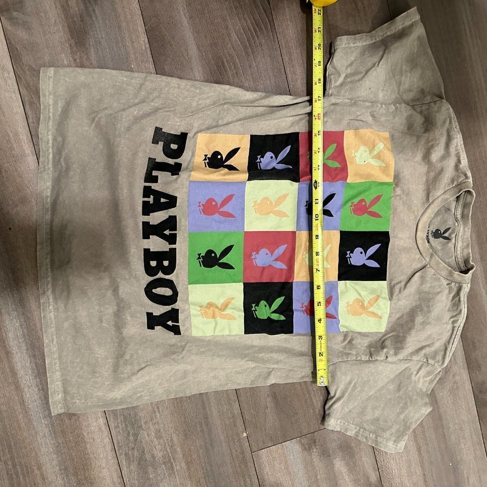 Playboy Medium Tan Shirt Bunny Men's T-Shirt Short Sleeve - Picture 6 of 8